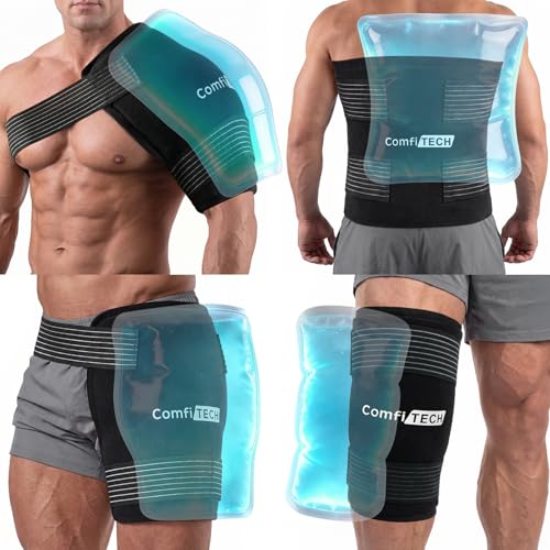 ComfiTECH Reusable Multipurpose Ice Pack with Adjustable Straps, 12" x 15" - size: Extra Large 12" ×15“