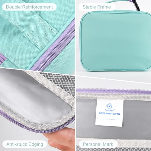 Genteen Kids Insulated Lunch Box for Boys Girls,Back to School,Office - color: C-1pk Light Green