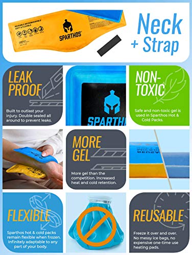 Sparthos Reusable Hot Cold Gel Ice Pack, Pain Relief - Neck (Pack of 1) - size: Neck, style: Pack of 1
