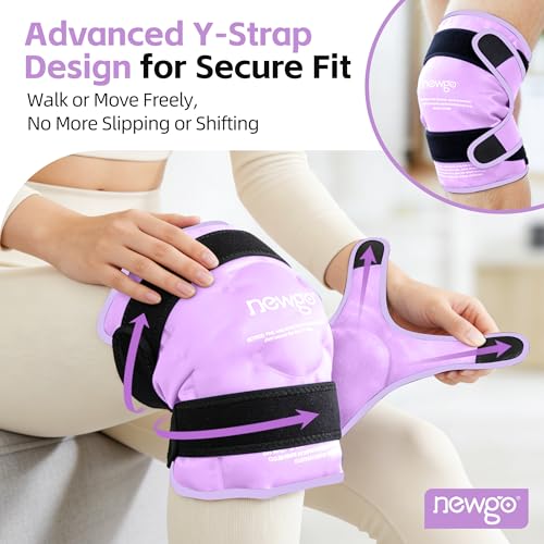 NEWGO Ice Pack for Knee Replacement Surgery, 360° Full Wrap, Purple - color: Regular Purple 1-pack