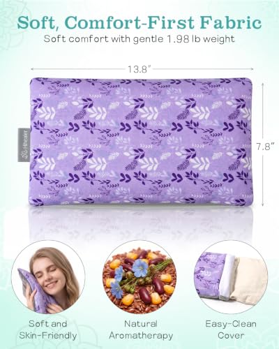 Hihealer Microwave Heating Pad for Neck & Shoulders, Microwavable Heat Pack - color: Purple