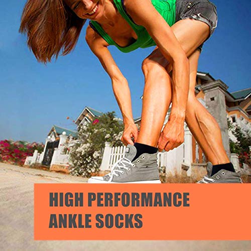 Sooverki Copper Compression Socks Women and Men 6 Pairs - Circulation Arch Support Plantar Fasciitis Running Ankle Socks - color: A4 - 6 Black, size: XX-Large