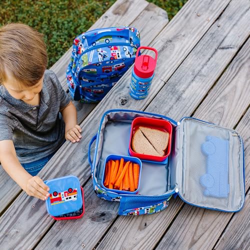 Wildkin Kids Ice Packs (4 Pack) – Slim, Reusable, Keeps Lunch Cool for School/Travel - Fire Truck - color: Fire Truck
