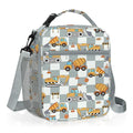 Clastyle Car Insulated Kid Lunch Bag for Boy Lunch Box, Engineer Excavator - color: Grey Excavator