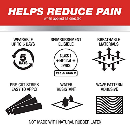 Mueller Sports Medicine Typhoon Kinesiology Therapeutic Tape, Quality Athletic Tape, Latex Free, 20 Pre-Cut I-Strips, 2" x 9.75" Each Strip - color: Beige, style: Elite