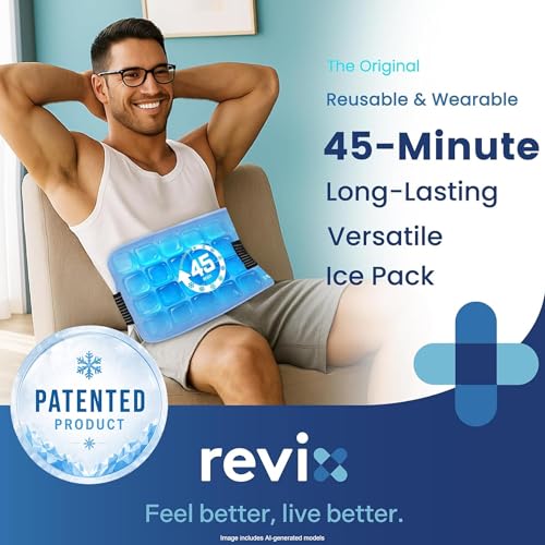 REVIX Large Ice Packs for Injuries Reusable, 45-Min Cold Therapy, 16 × 9" - size: Large 16 × 9 Inch
