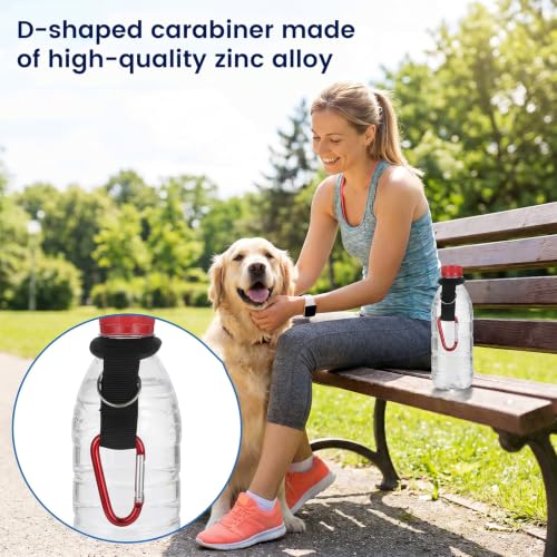 6-Pack Durable Silicone Water Bottle Holder with Carabiner Clip & Key Ring