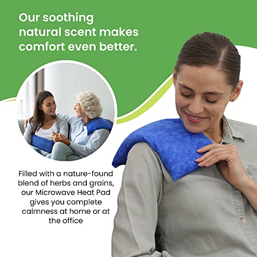Nature Creation Microwaveable Herbal Heating Pad - Microwave Heating Pad for Neck and Shoulders, Cold & Hot Pack, Heat Pack Warming Pad, Microwavable Heating Pads - Pack of 1 (Blue Marble) - style: Blue Marble