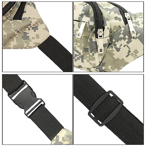 AIBEARTY Kids Fanny Pack Boys Small Camouflage Waist Pack Belt Waist Bag Pack Pouch with Adjustable Strap for Children Sport Running, Camping, Trip - color: B Army Green