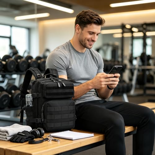 9L/20L Mini Backpack for Men and Women, Small Backpack for Gym Hiking Travel Sports Running - color: 20l-black