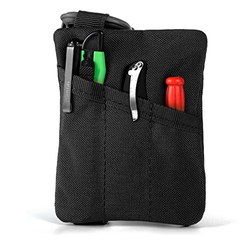 FRTKK 2 Pack Tactical Compact EDC Pouches Military Molle Utility Pouch Accessories Organizer Pouch Coin Purse Keychain Pocket Credit Card Holder Waist Pack - color: Black 3