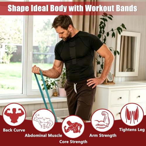 5-Level Resistance Bands for Working Out, Pull Up Assistance Bands - color: 5PCS-Blue Gradient(03)