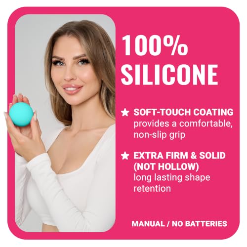 3 in 1 Massage Ball Set – 2.5", 1.9" & 1.2" Firm Silicone Balls for Myofascial Release, Trigger Point Therapy, Back & Foot Pain Relief, Face Fitness, Yoga, Deep Tissue Recovery (Turquoise) - color: Turquoise