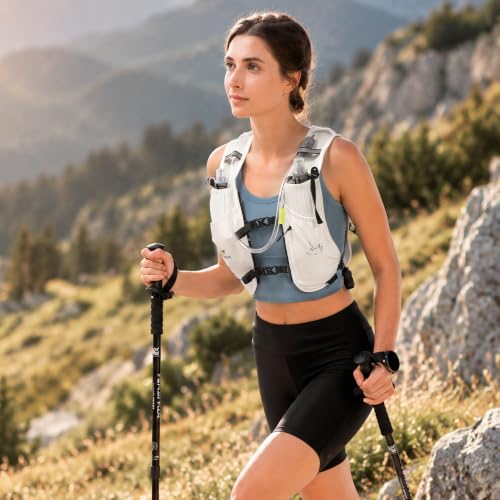 N NEVO RHINO 5.5L Running Vest, Hydration Vest with 1.5L Water Bladder - color: white