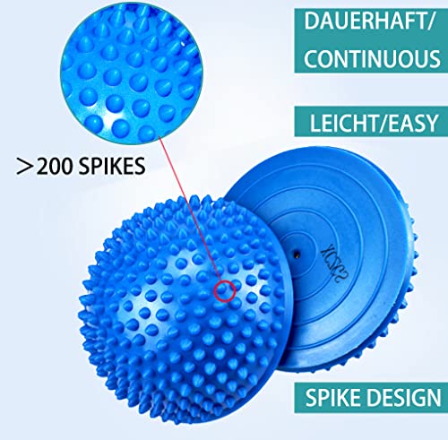 2PCS Hedgehog Balance Pods, Half Ball Balance Trainer with Pump - color: Blue