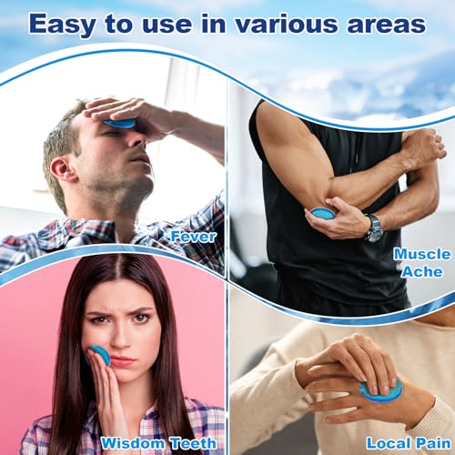 Reusable Ice Packs for Injuries, 20 Pack Round Ice Packs for Face - size: 2.75 Inch - 20 Pack
