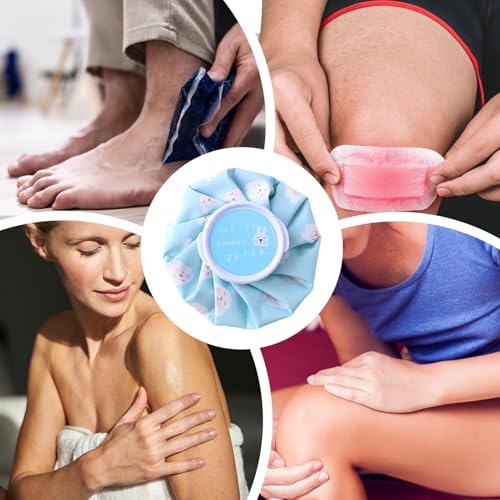 Bag Ice Pack - Leakproof Ice Pack | Hot Water Bags for Knees | Forehead Ankles Ice Pack | Lightweight Ice Pack | Ice Cold Pack Reusable | Cold and Hot Hot Water Bag - color: Blue