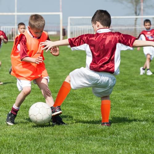 2 Pack Pro Soccer Leg Sleeves Socks/Compression for Calf - over the calf,ootball, baseball, basketball,rugby - color: Orange