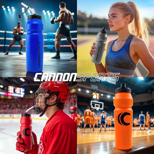Cannon Sports 1 Liter Sports Water Bottle, 2 Lids, BPA-Free (Natural) - color: Natural