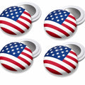 4 Race Bib Magnets for Runners, Race Bib Clips, No Pins, USA - color: Usa