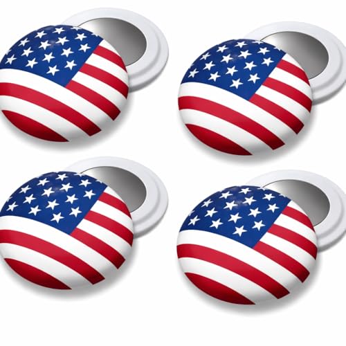 4 Race Bib Magnets for Runners, Race Bib Clips, No Pins, USA - color: Usa