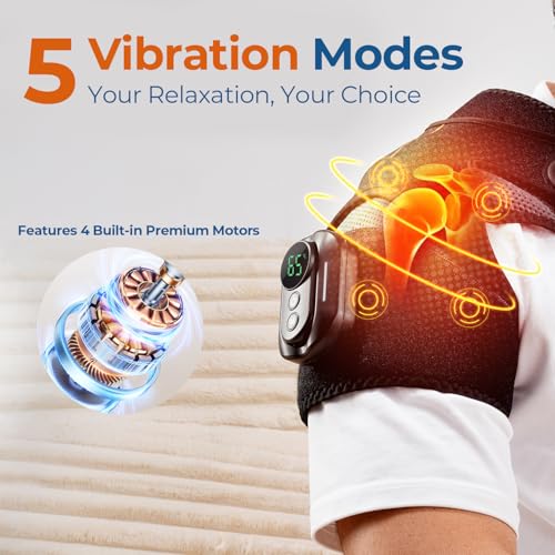 HOMRELEXA Shoulder Heating Pad, Shoulder Massager with Detachable Remote