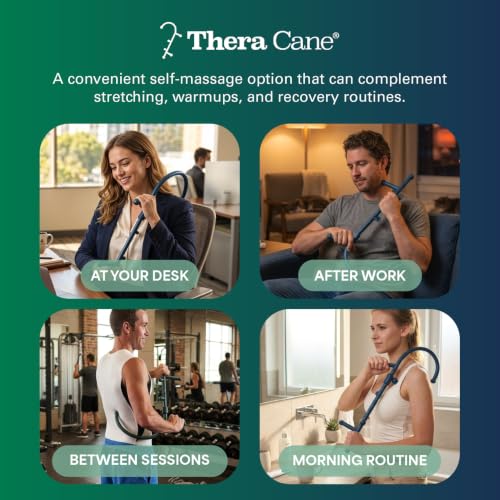 Thera Cane MAX Trigger Point Massager (Blue) - color: Blue