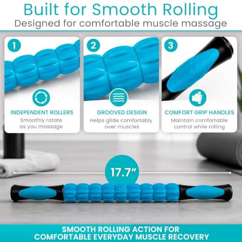 Vive Massage Stick Roller for Muscle, Back, Legs - Deep Tissue Body Fascia