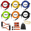 Resistance Band with Handle, Exercise Bands with Handles, Ideal for Strength Training, Muscle Toning, Physical Therapy - color: Advanced-Orange-12