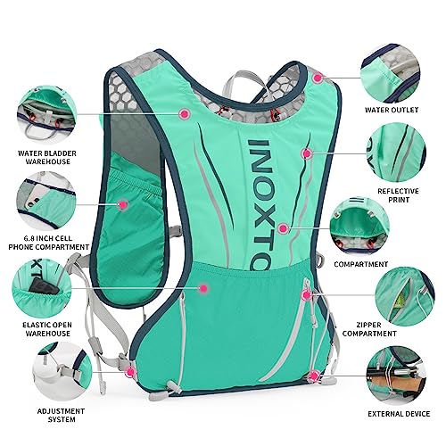 IX INOXTO Running Hydration Vest for Men Women Water Backpack for Running 3L Running Hydration Pack for Trail Running Marathon Race Hiking