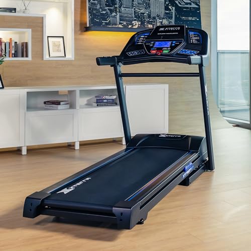 Xterra Fitness Sport Series Premium Folding Smart Treadmill, Handlebar Speed and Incline Controls, Large XTRASoft Cushioned Running Deck, Built-in FTMS-Enabled Bluetooth with XF Connect Fitness App - style: TR75