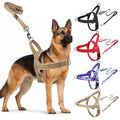 No Pull Dog Harness & 5FT Leash Set with Car Seatbelt Clip,Brown,XL - color: Reflective-Brown, size: XL:Belly Chest-30.6''-39.2''