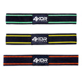 4KOR Fitness Resistance Loop Band Set, Perfect for Crossfit, Yoga, Physical Therapy, and Booty Building - color: 2 Inch Hip Bands 3 Piece Set/ Grippy/ Medium
