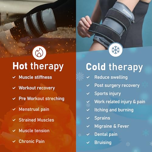 Medium Gel Ice Pack Wrap with Straps, Stretchable 8" x 23" - style: Grey