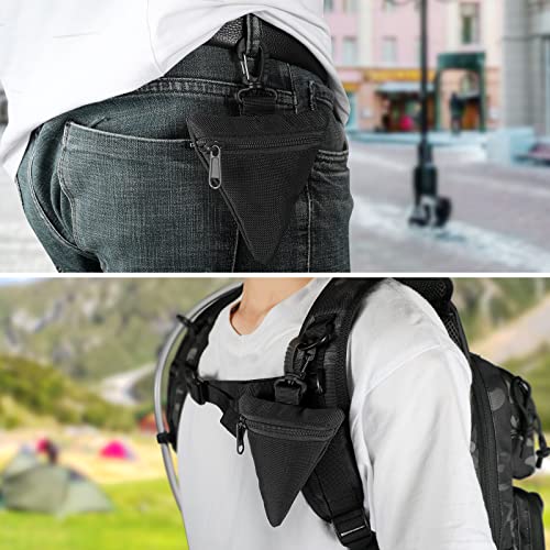 FRTKK 2 Pack Tactical Compact EDC Pouches Military Molle Utility Pouch Accessories Organizer Pouch Coin Purse Keychain Pocket Credit Card Holder Waist Pack - color: Black 2