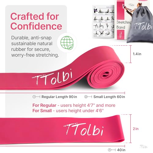 Ballet Stretch Bands Set with Foot Mini Loop, Splits Flexibility Trainer - color: Pink Regular
