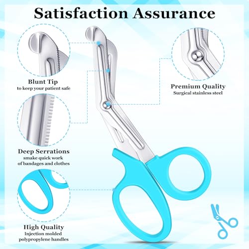 Chumia 3 Pcs Pink Trauma Shears Nurse Bandage Scissor Small Medical Scissor - color: Fresh Color