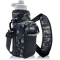 Arca Gear 40 oz Hydro Carrier - Insulated Water Bottle Sling w/Carry Handle, Shoulder Strap, Wallet and Two Pouches - The Perfect Flask Accessory (Digital Camo) - color: Digital Camo