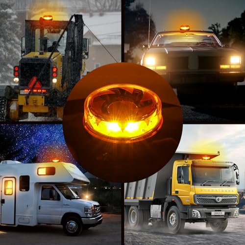 Amber LED Rotating Beacon Light 6 Flashing Modes Warning Light - color: Style 3
