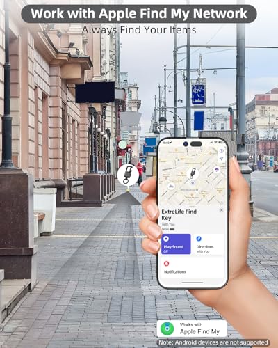 ExtreLife Keychain, Works with Apple Find My, Bottle Opener, Carabiner Car Key Chains with Gps Tracker - color: Space Gray