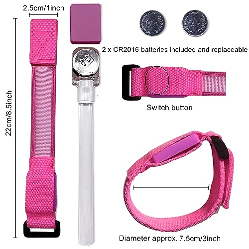 M.best 8pcs LED Light Up Bracelets Glow Flashing Wristbands Glow in The Dark Party Supplies for Wedding, Raves, Concert, Camping,Sporting Events, Party Pink - color: 8pcs Pink