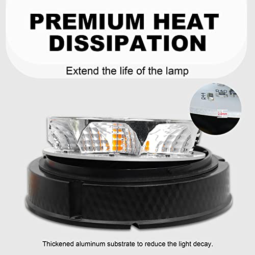 Agrieyes W47S w/Replaceable Lens Amber LED Beacon Lights, Emergency Strobe - size: Screw