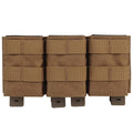 Triple Molle Mag Pouch 5.56 Tactical Open Top Magazine Holder Carrier with Quick Release Magazine Pouch Insert - color: CB