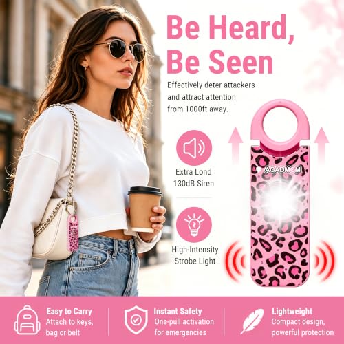 Rechargeable Personal Safety Alarm for Women - color: Cheetah