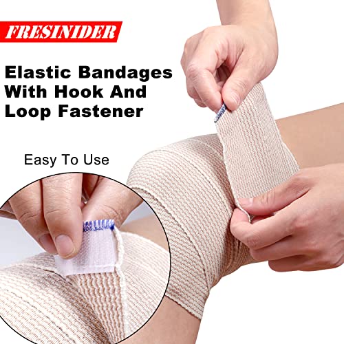 FRESINIDER Premium Elastic Bandage Wrap 3 Inch, 8 Pack, Hook and Loop - color: 8 Pack X 3 Inches