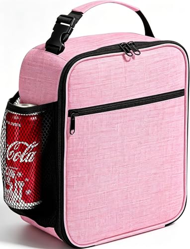 ZM-YOUTOO Lunch Box for Men - Reusable Lunch Bag Men Adult Women- Insulated Small LunchBox (Pink) - color: Pink