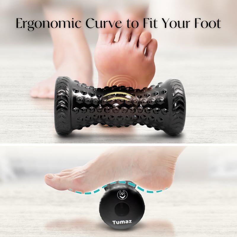 Tumaz Foot Roller for Deep Tissue Massage & Reflexology - color: Black