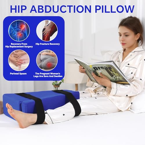 ROYALAY Adjustable Hip Replacement Kit After Surgery, Hip Kit for Seniors with Adjustable Strap, Knee Replacement Pillow with Washable Cover