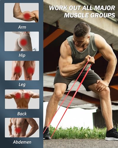 Resistance Bands for Working Out,5-Level Elastic Exercise Bands - color: Colorful