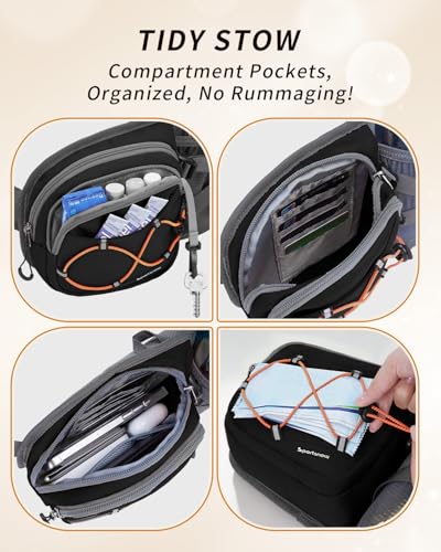 sportsnew Waist Pack with Water Bottle Holder, Fanny Pack for Men Women - color: Black